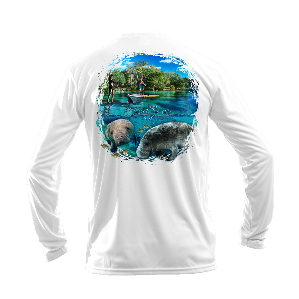 Manatee Paddleboard Long Sleeve Performance Tee
