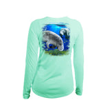 Manatee Long Sleeve V-Neck Performance Tee