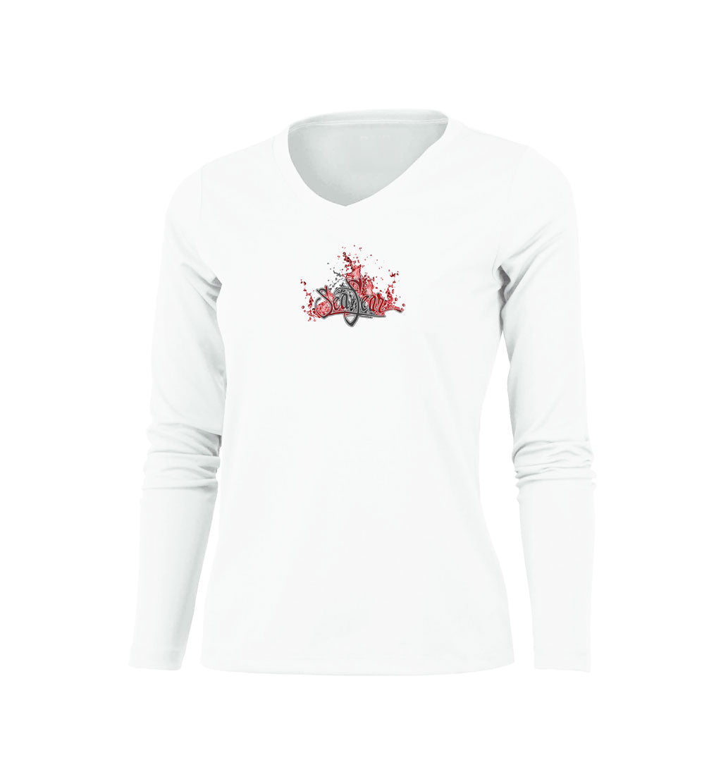Manta Ray Long Sleeve V-Neck Performance Tee