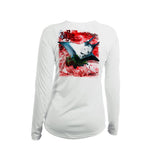Manta Ray Long Sleeve V-Neck Performance Tee