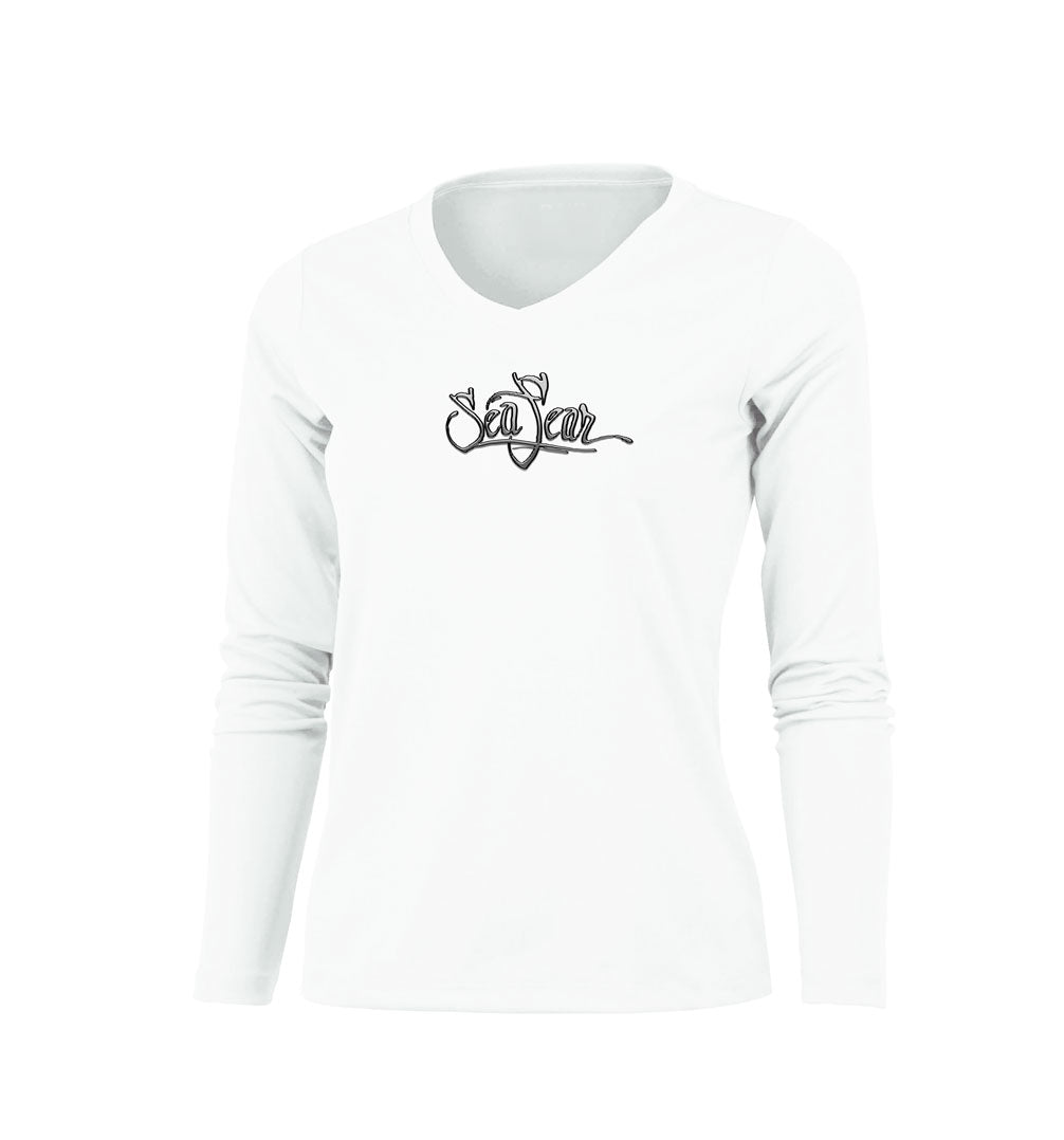 Mermaid Seahorse V-Neck Performance Tee