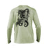 Mermaid Seahorse Long Sleeve Performance Tee in Sage – Sea Fear UPF 50+ apparel