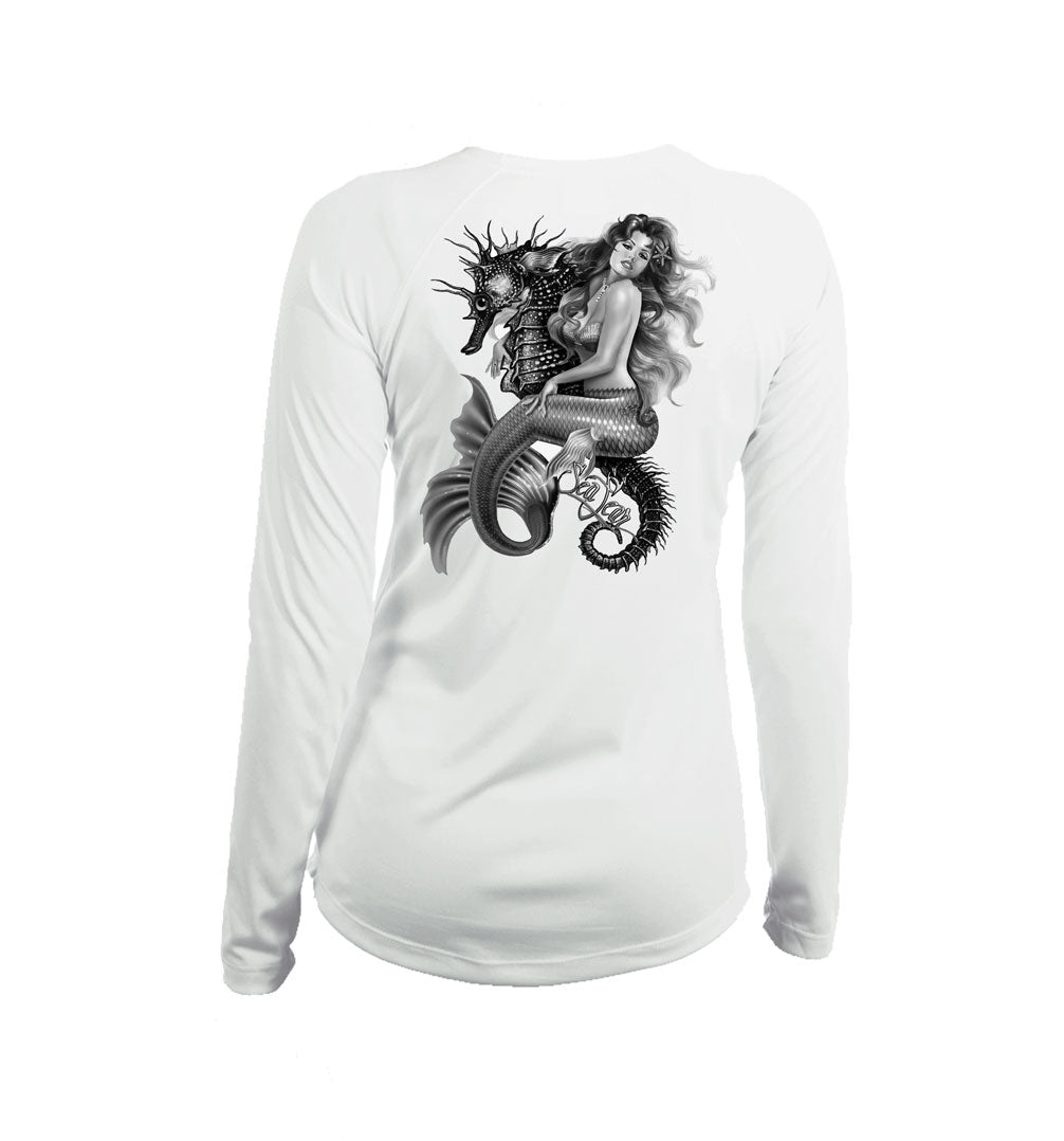 Mermaid Seahorse V-Neck Performance Tee