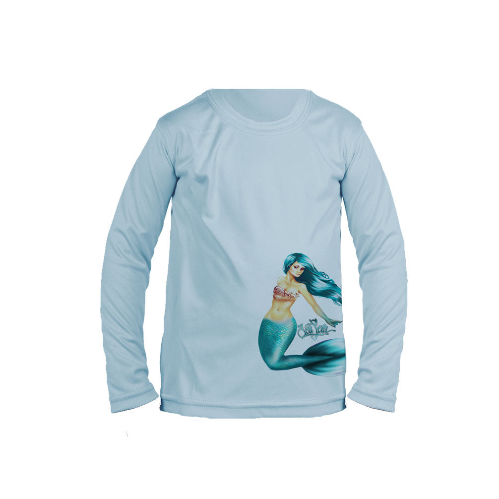 Mermaid (Side Wrap) Long Sleeve Toddler Performance Tee