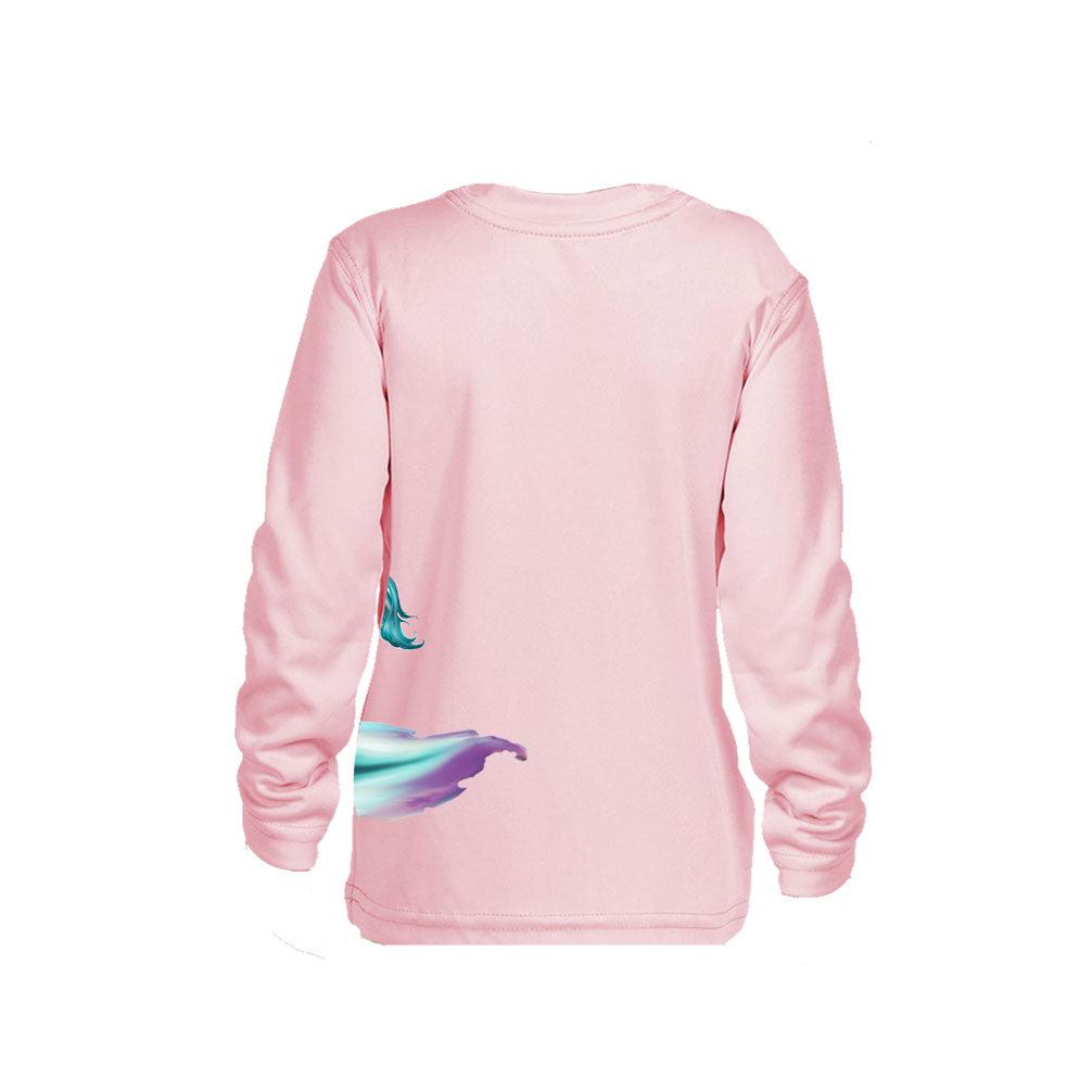 Mermaid (Side Wrap) Long Sleeve Toddler Performance Tee