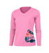 Mermaid Side Print Long Sleeve V-Neck Performance Tee