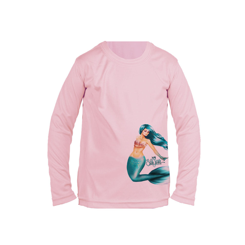 Mermaid (Side Wrap) Long Sleeve Toddler Performance Tee