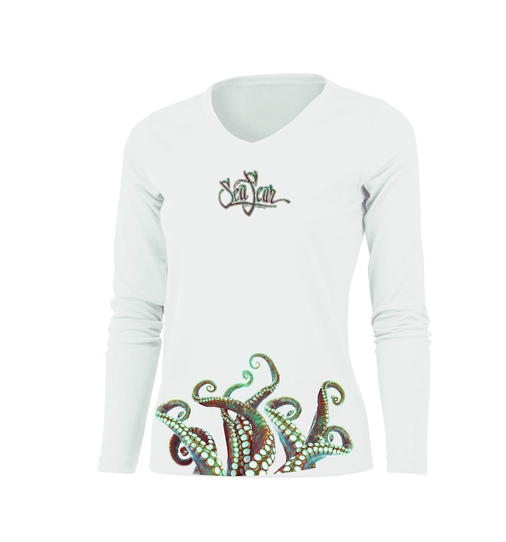 Octopus Wrap (Bottom) V-Neck Performance Tee