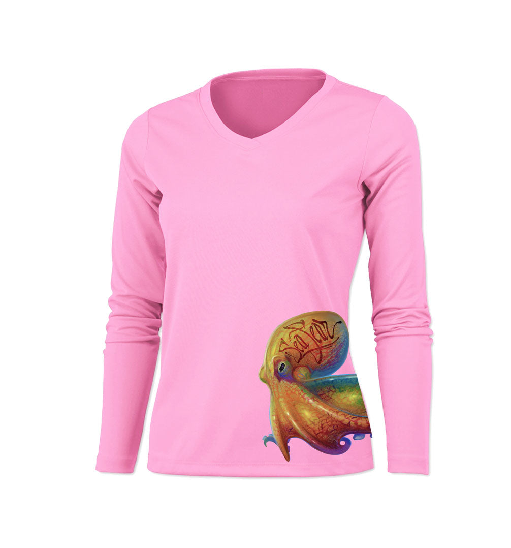 Octopus Coco (Side Wrap) V-Neck Performance Tee