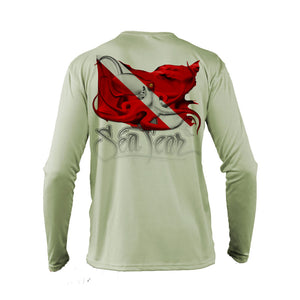 Octo Dive Flag Long Sleeve Performance Tee