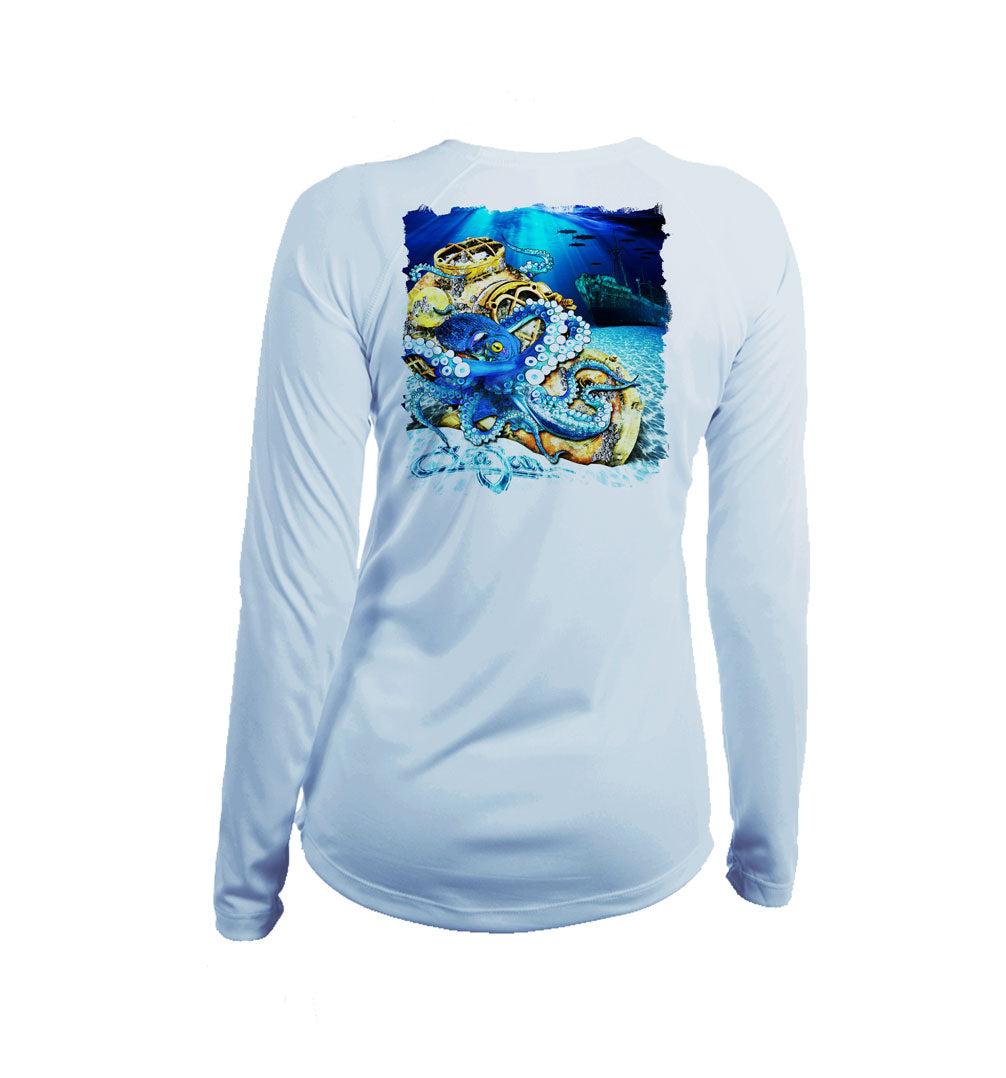 Octo Dive Helmet V-Neck Performance Tee