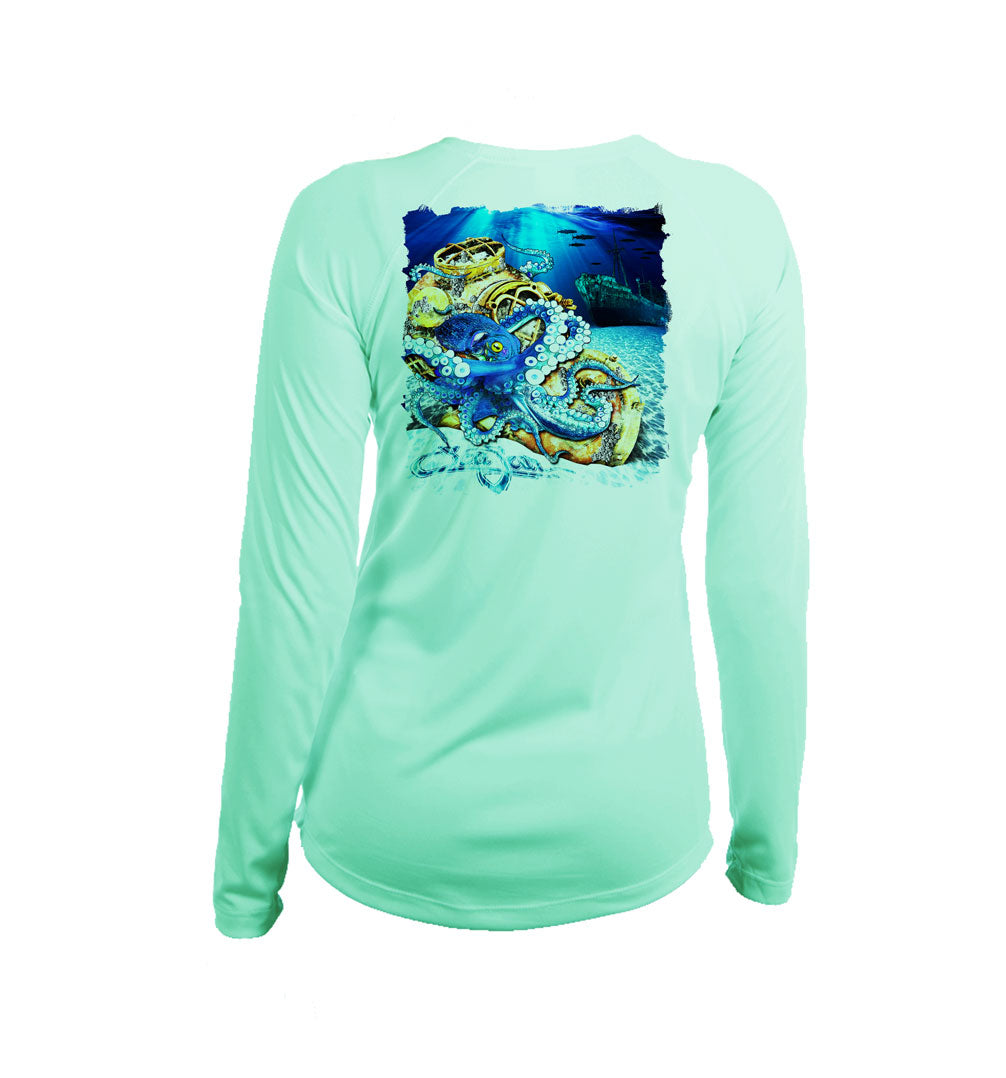 Octo Dive Helmet V-Neck Performance Tee
