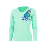 Octo Shoulder Long Sleeve V-Neck Performance Tee – Sea Fear UPF 50+ apparel