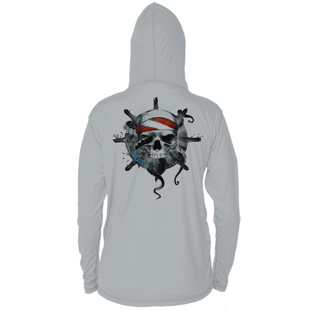 Octopus Skull Long Sleeve Performance Hoody