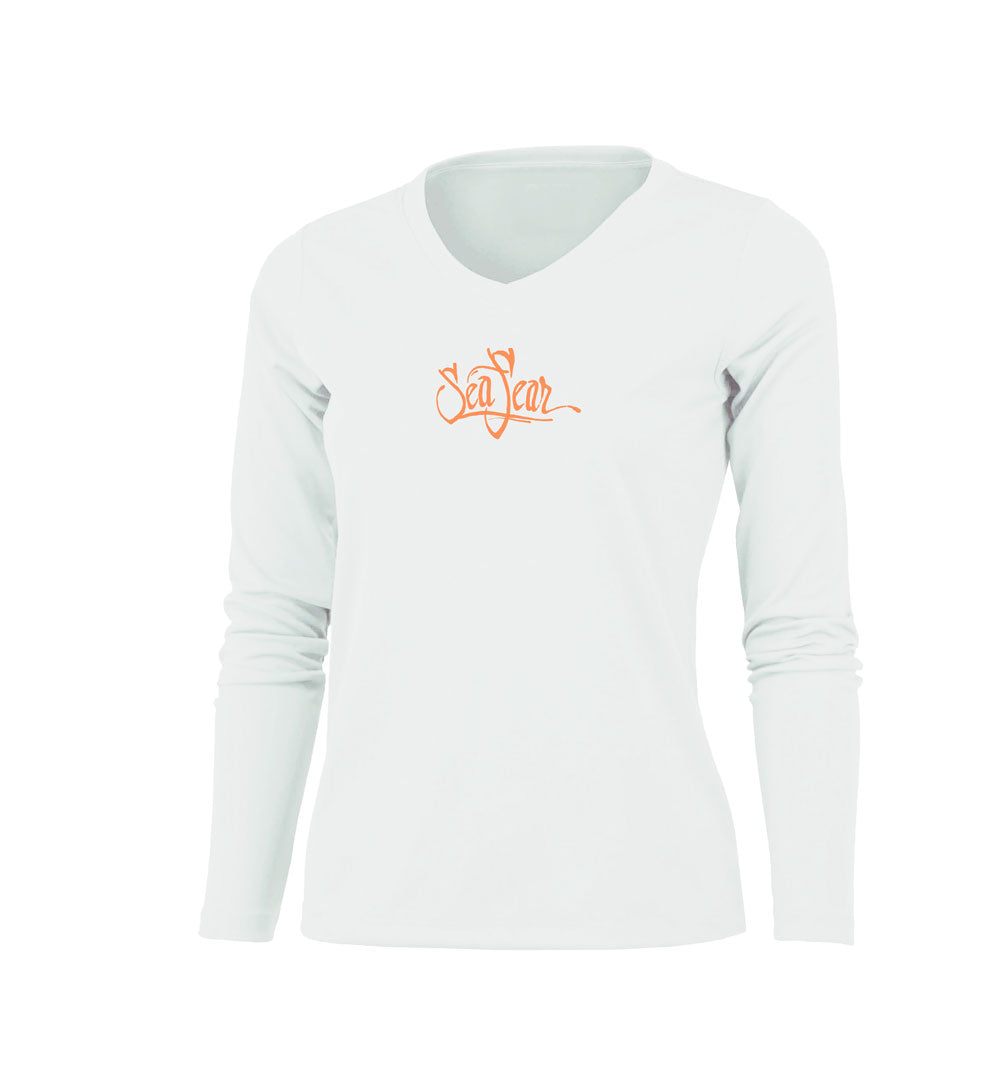 Orange Octo V-Neck Performance Tee