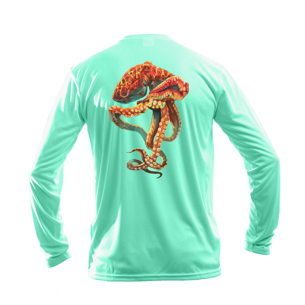 Orange Octopus Performance Tee
