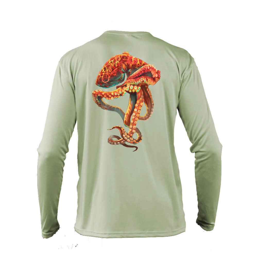 Orange Octopus Performance Tee