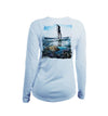 Paddlerboarder (Turtle) Long Sleeve V-Neck Performance Tee