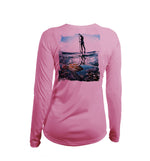Paddlerboarder (Turtle) Long Sleeve V-Neck Performance Tee