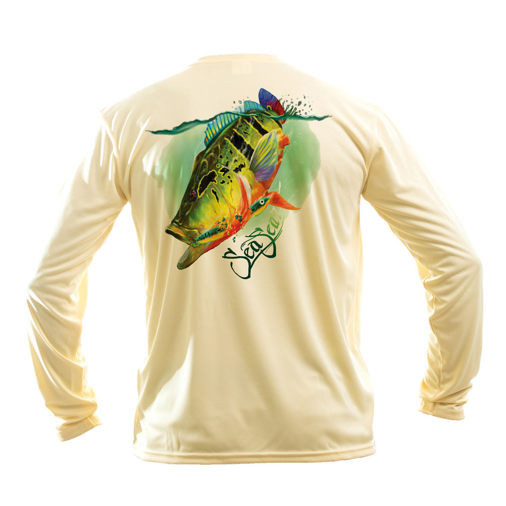 Peacock Bass Long Sleeve Performance Tee – Sea Fear