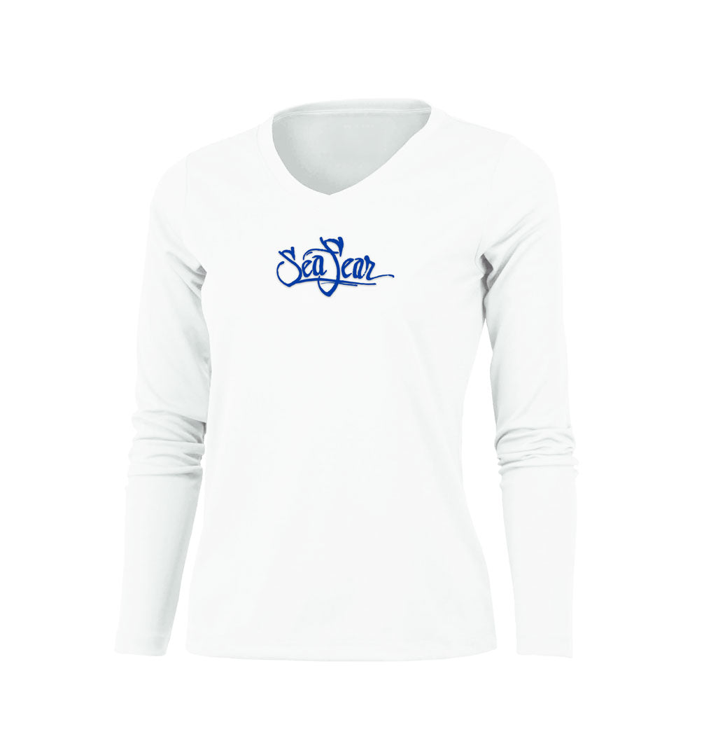 Turtle Planet B Long Sleeve V-Neck Performance Tee