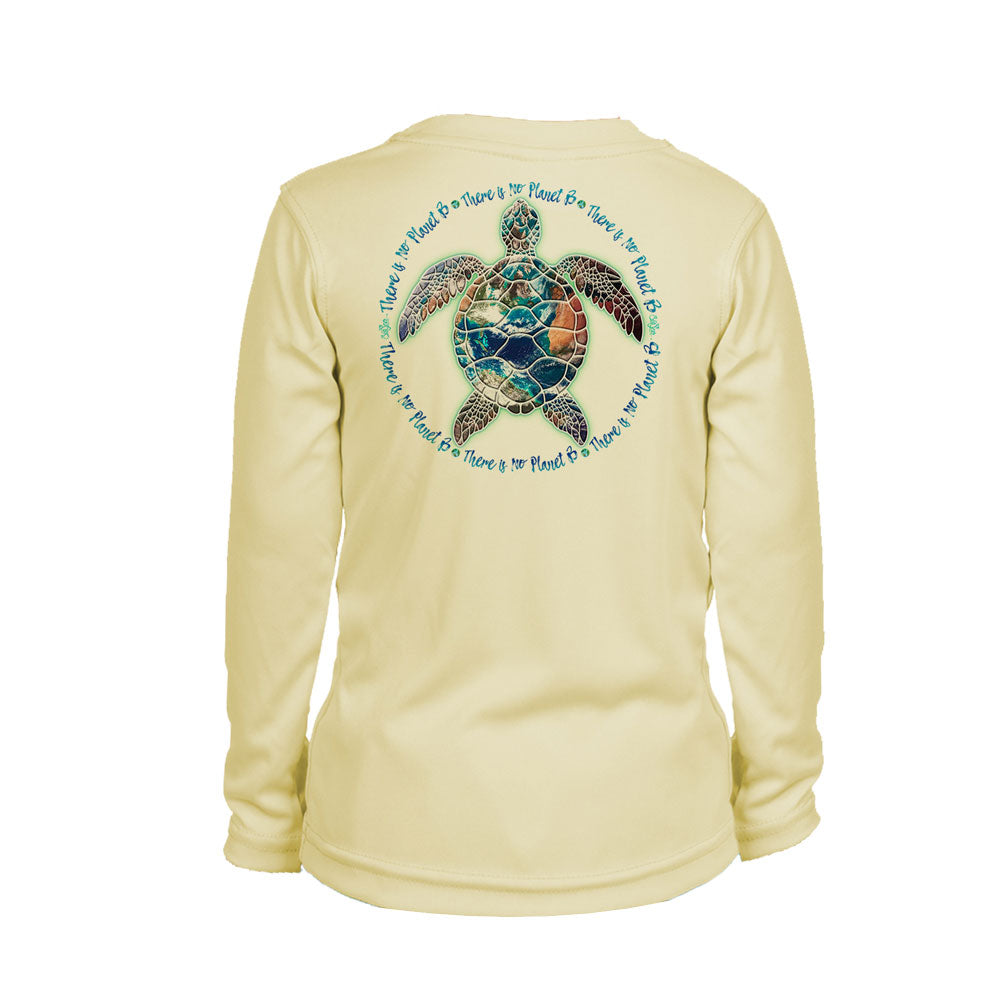 Turtle Planet B Long Sleeve Youth Performance Tee
