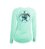 Turtle Planet B Long Sleeve V-Neck Performance Tee