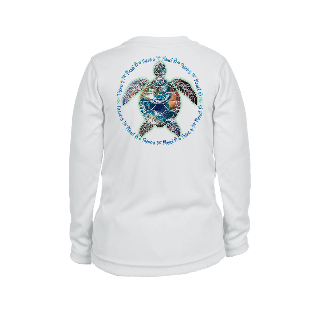 Turtle Planet B Long Sleeve Youth Performance Tee
