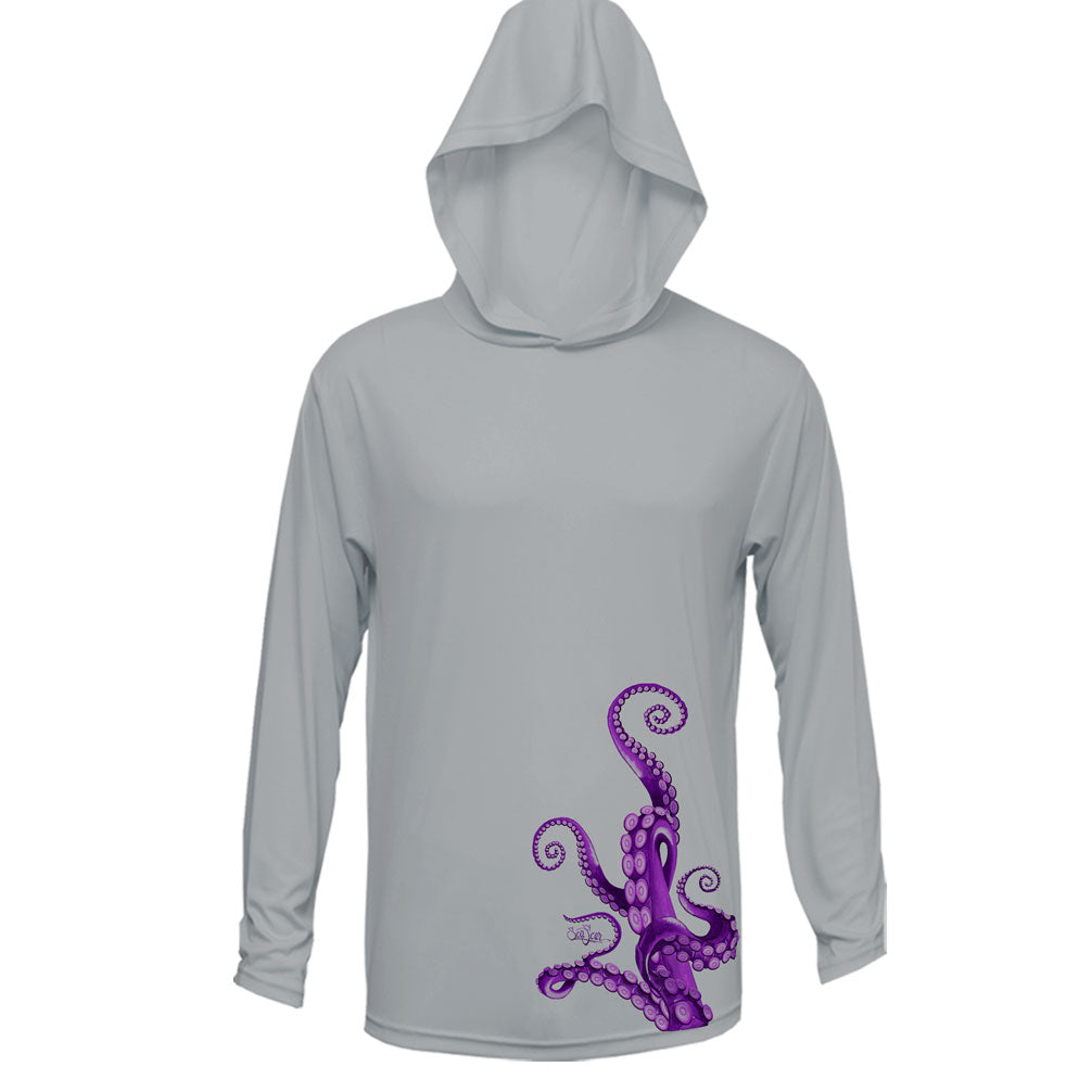 Octo Legs Purple Long Sleeve Performance Hoody