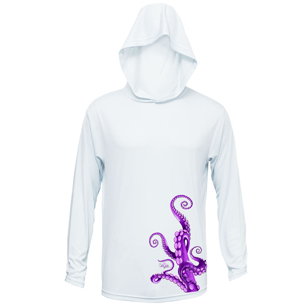 Octopus Legs Purple Long Sleeve Performance Hoody