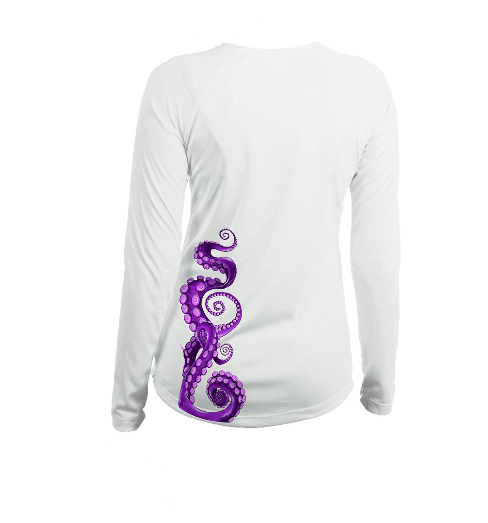 Octopus Legs Purple V-Neck Performance Tee