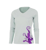 Octopus Legs Purple V-Neck Performance Tee
