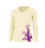 Octopus Legs Purple V-Neck Performance Tee