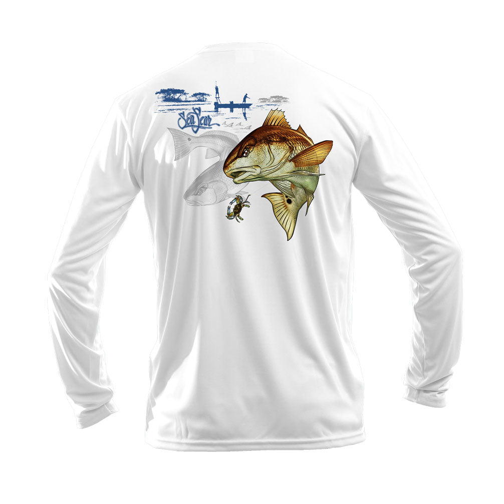 Performance Fishing Shirt Long Sleeve UPF 50+ (Tailing Redfish)