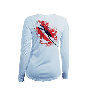 Reef Diver Long Sleeve V-Neck Performance Tee