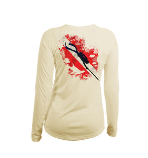 Reef Diver Long Sleeve V-Neck Performance Tee