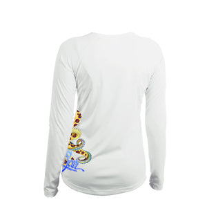 Ring Octo (Side Wrap) Long Sleeve V-Neck Performance Tee