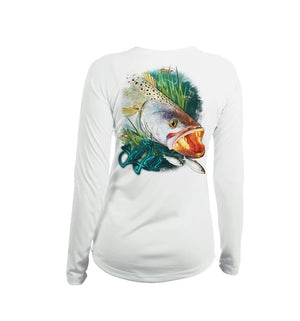 Sea Trout Long Sleeve V-Neck Performance Tee