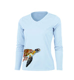 Sea Turtle (Side Wrap) V-Neck Performance Tee