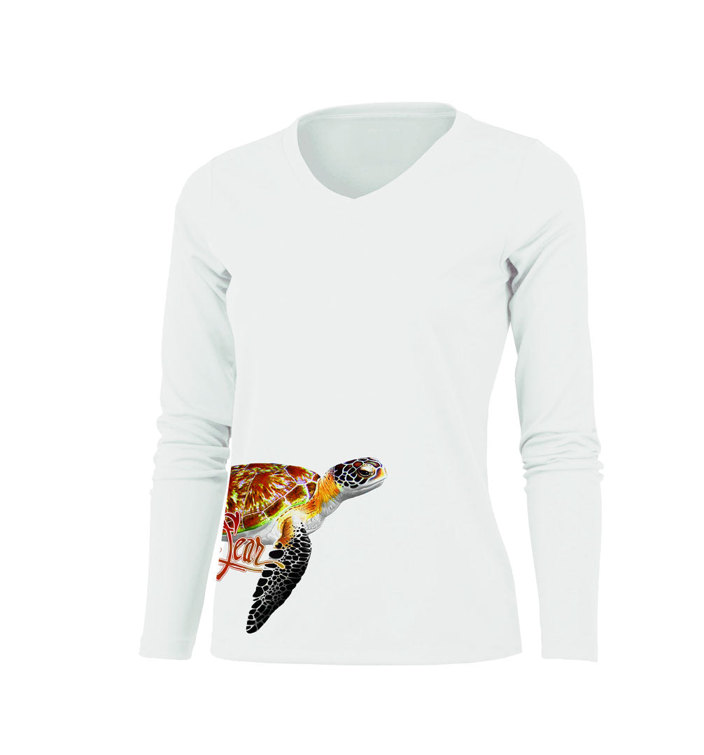 Sea Turtle (Side Wrap) V-Neck Performance Tee