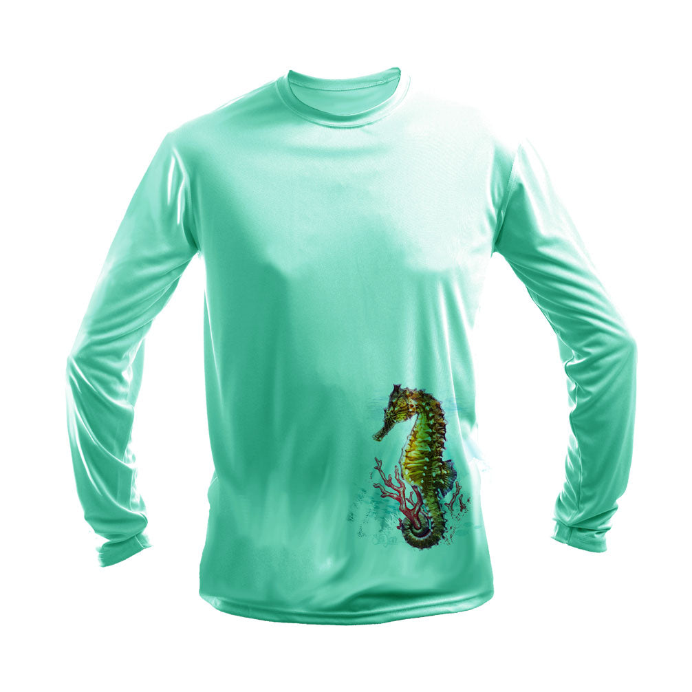 Seahorse (Reef)  Long Sleeve Performance Tee
