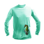 Seahorse (Reef)  Long Sleeve Performance Tee