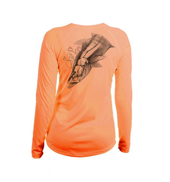 Snook Large Long Sleeve V-Neck Performance Tee