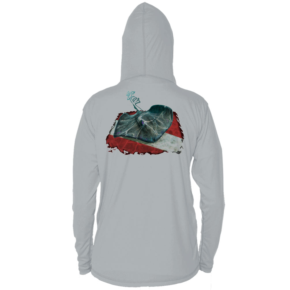 Stingray Dive Flag Long Sleeve Performance Hoody