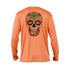 Sugar Skull Long Sleeve Performance Tee in Citrus – Sea Fear UPF 50+ apparel