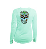 Sugar Skull V-Neck Performance Tee