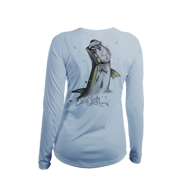 Tarpon Gold Long Sleeve V-Neck Performance Tee