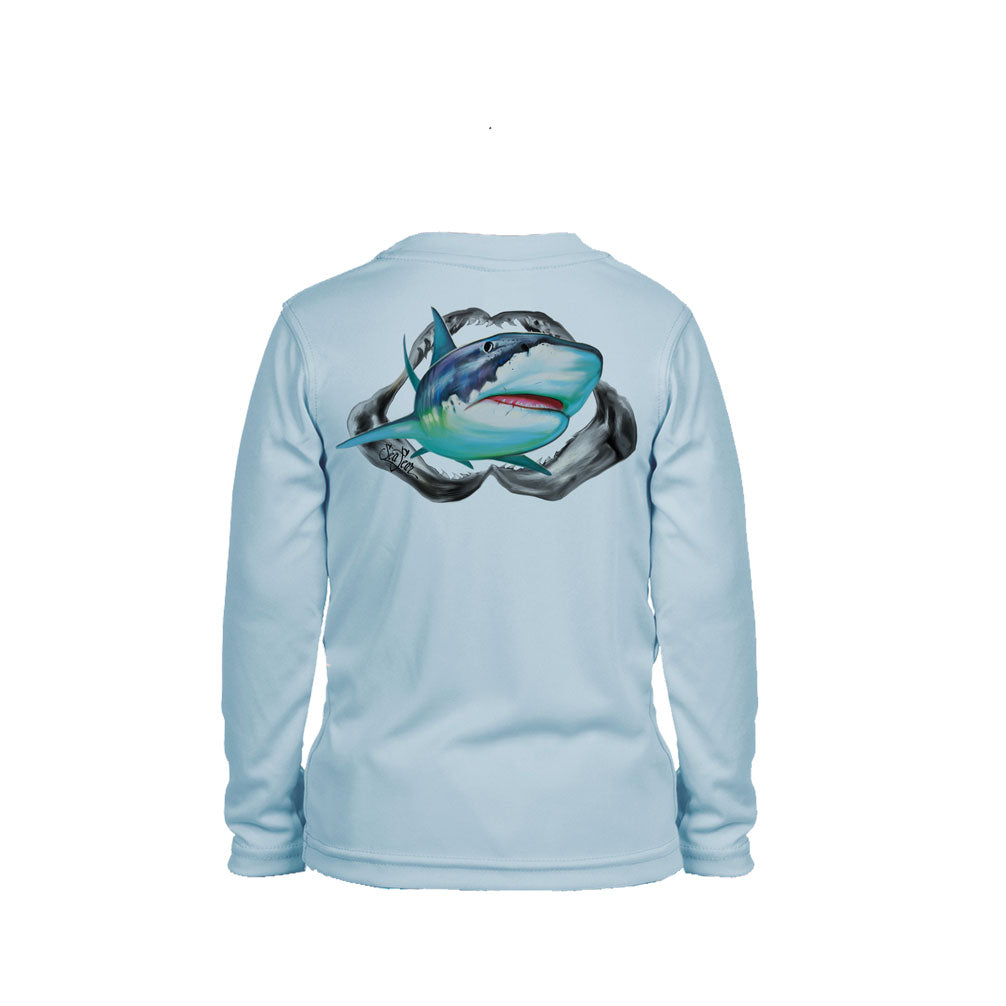 Tiger Shark Long Sleeve Toddler Performance Tee