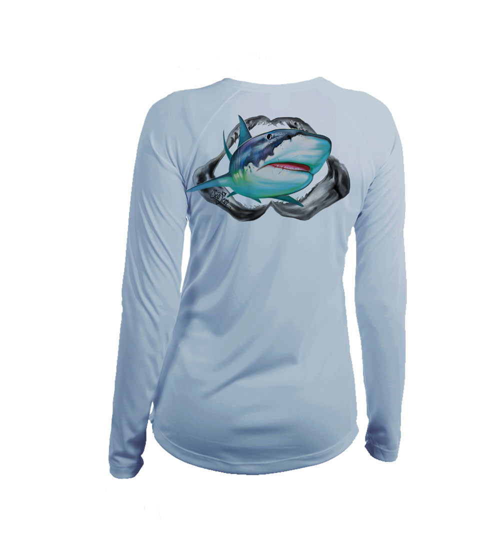 Tiger Shark V-Neck Performance Tee