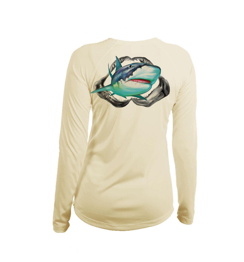 Tiger Shark V-Neck Performance Tee
